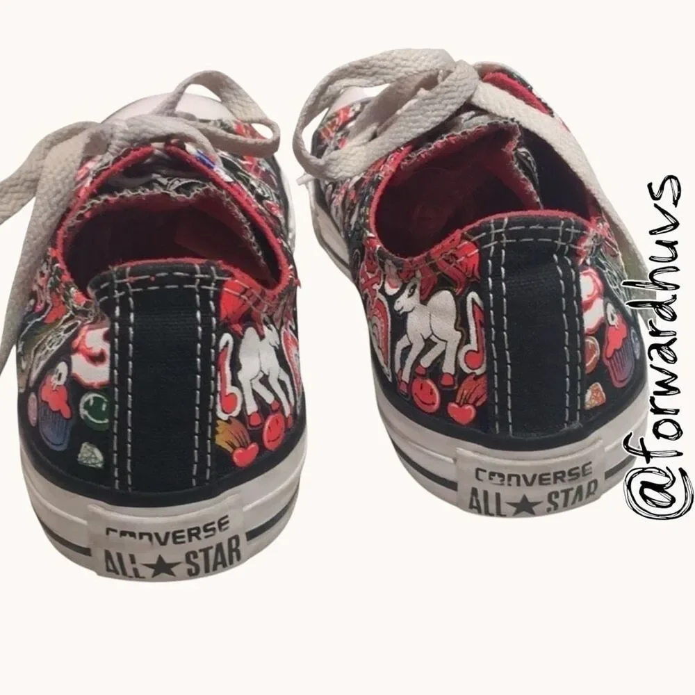 Converse All Star Unicorn Rainbow Emo Y2K Low Top Sneakers Youth 4